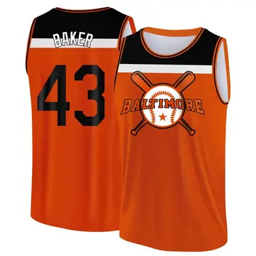 Youth Bryan Baker Baltimore Orioles Orange/Black Baseball Legend Tank Top