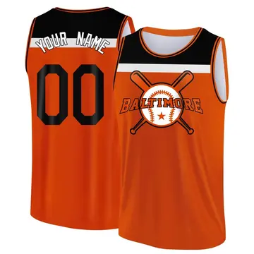 Youth Custom Baltimore Orioles Custom Orange/Black Baseball Legend Tank Top